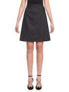 Carolina Herrera A-line Button-on-waist Skirt