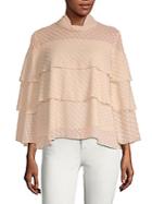 Lumie Tiered Mock-neck Blouse
