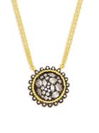 Freida Rothman Gilded Sterling Silver Cable Pendant Necklace