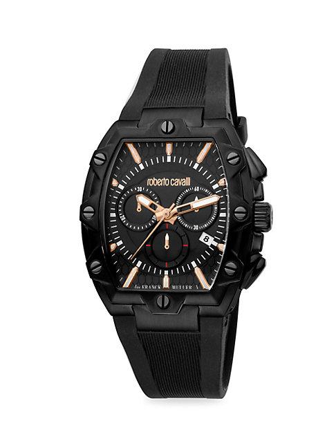 Roberto Cavalli By Franck Muller Rc-101 Chrono Rubber-strap Watch