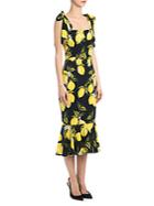 Dolce & Gabbana Charmeuse Lemon-print Dress