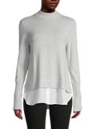 Saks Fifth Avenue Ribbed Twofer Sweater
