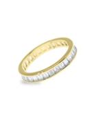Sterling Forever Gold Vermeil Sterling Silver & Cubic Zirconia Stackable Ring