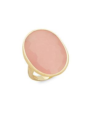 Marco Bicego Pink Quartz & 18k Yellow Gold Statement Ring
