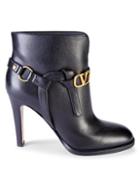 Valentino Garavani Tie-buckle Leather High-heel Ankle Boots