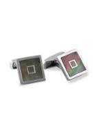 Zegna Square Mother-of-pearl & Sterling Silver Cufflinks