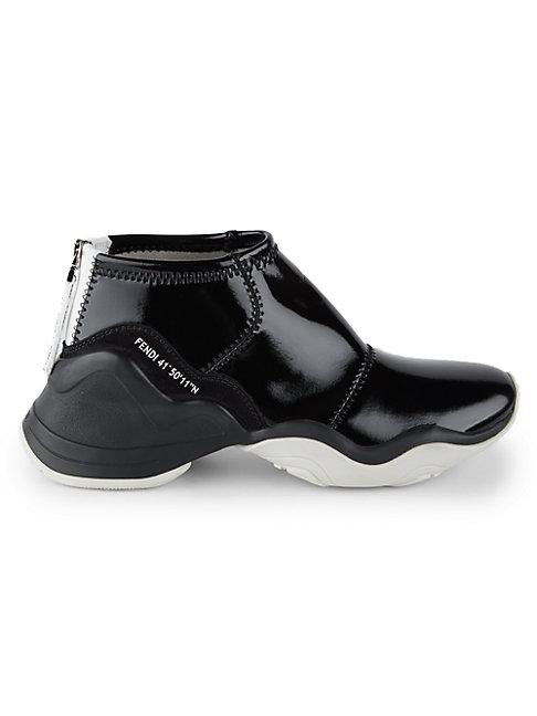 Fendi Patent Platform Sock Sneakers