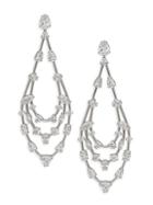 Adriana Orsini Rhodium-plated Sterling Silver & Crystal Drop Earrings