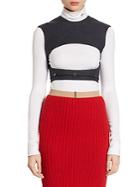Calvin Klein 205w39nyc Wool Checked Cropped Top