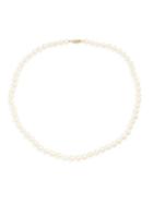Belpearl 14k Yellow Gold & 6-6.5mm White Round Pearl Collar Necklace
