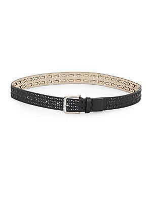 Steve Madden Perforated Lace-detail Belt