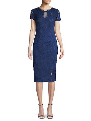 Js Collections Lace Short-sleeve Sheath Dress