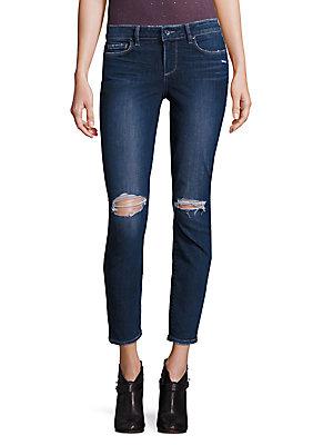 Paige Verdugo Distressed Skinny Ankle Jeans