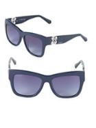 Swarovski 54mm Crystal Square Sunglasses