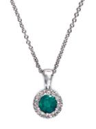 Effy Brasilica Emerald And Diamond Pendant In 14k White Gold