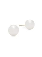 Belpearl 8.5mm White Round Akoya Cultured Pearl And 14k Yellow Gold Stud Earrings