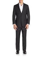 Versace Collection Regular-fit Tonal Windowpane Check Wool Suit
