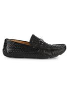Saks Fifth Avenue Penny Full Woven Leather Loafers