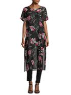 Calvin Klein Floral Side-slit Tunic Dress