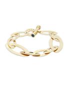 Roberto Coin 18k Yellow Gold And Sapphire Flat Chain Link Bracelet