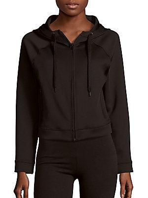 Marc New York Performance, Plus Size Hooded Cropped Jacket