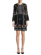 French Connection Bijou Embroidered Fit-&-flare Dress