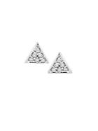 Kc Designs Triangle Diamond And 14k White Gold Stud Earrings