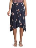 Vince Pleated Floral Skirt