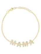 Chloe & Madison 18k Goldplated Sterling Silver & Cubic Zirconia Mama Chain Bracelet