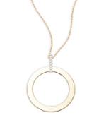 Roberto Coin Tiny Treasure Diamond & 18k Yellow Gold Circle Pendant Necklace