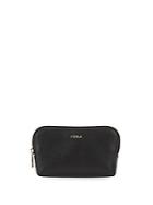 Furla Textured Leather Cosmetics Pouch