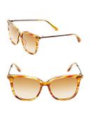 Saint Laurent Bottega Veneta Textured Temple 53mm Wayfarer Sunglasses