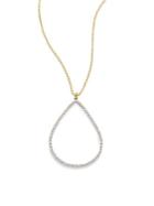 Gurhan 24k Yellow & White Gold Teardrop Pendant Necklace