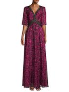 Tadashi Shoji Floral Lace Gown