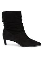 Aquatalia Maddy Ruched Suede Booties