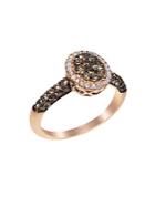 Effy Espresso Diamond And 14k Rose Gold Ring