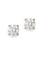 Saks Fifth Avenue 0.75 Tcw Certified Diamond & 14k White Gold Stud Earrings