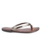 Sam Edelman Gracie Snake-embossed Thong Sandals