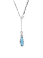 John Hardy Classic Chain Sterling Silver & London Blue Topaz Lariat Necklace