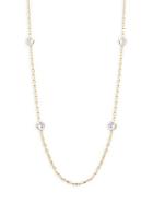 Saks Fifth Avenue Crystal Chain Station Necklace