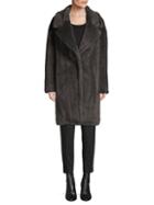 Donna Karan Faux Fur Teddy Coat