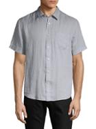 Vince Short-sleeve Linen Button-down Shirt