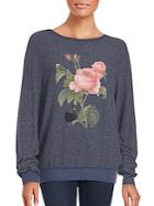 Wildfox Rose Printed Sweatshirt
