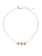 Rebecca Minkoff Triple Spike Pendant Necklace/rose Goldtone