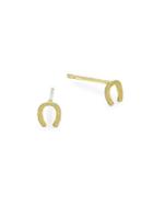 Meira T 14k Yellow Gold Horseshoe Stud Earrings