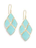 Ippolita Rock Candy Turquoise & Yellow Gold Four-stone Cascade Earrings