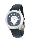 Bruno Magli Stainless Steel & Embossed Leather Strap Watch