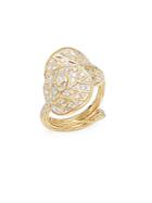Michael Aram Diamonds In 18k Gold Leaf Ring