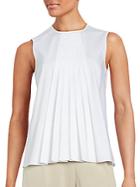 Jil Sander Navy Pleated Front Top