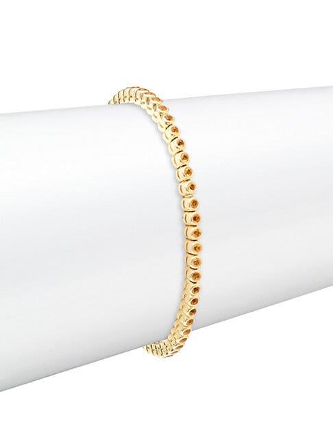 Saks Fifth Avenue 14k Gold & Yellow Sapphire Stretch Bracelet